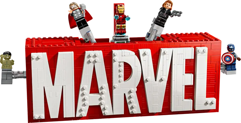 MARVEL Logo & Minifiguren