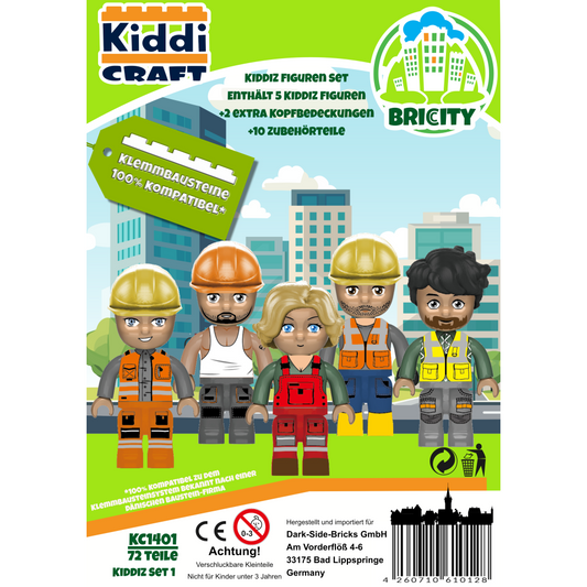 Kiddicraft® KC1401 KIDDIZ Figuren-Pack Bautruppe