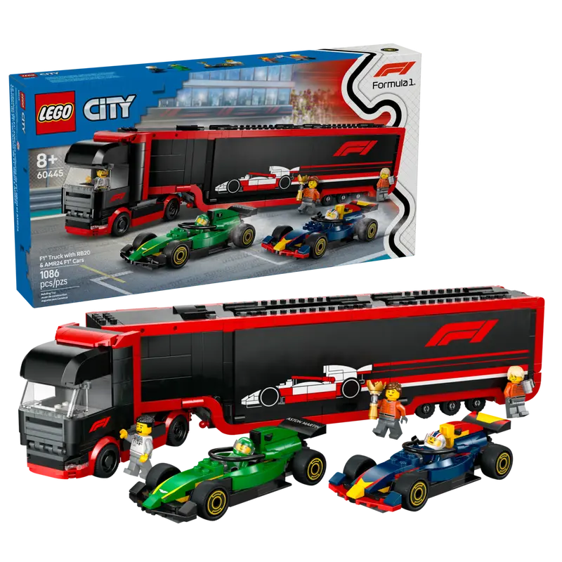 F1® Transporter mit RB20 & AMR24 F1® Rennautos