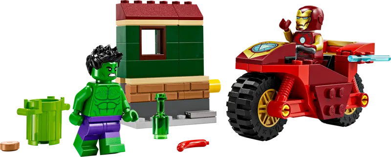 Iron Man mit Bike und der Hulk