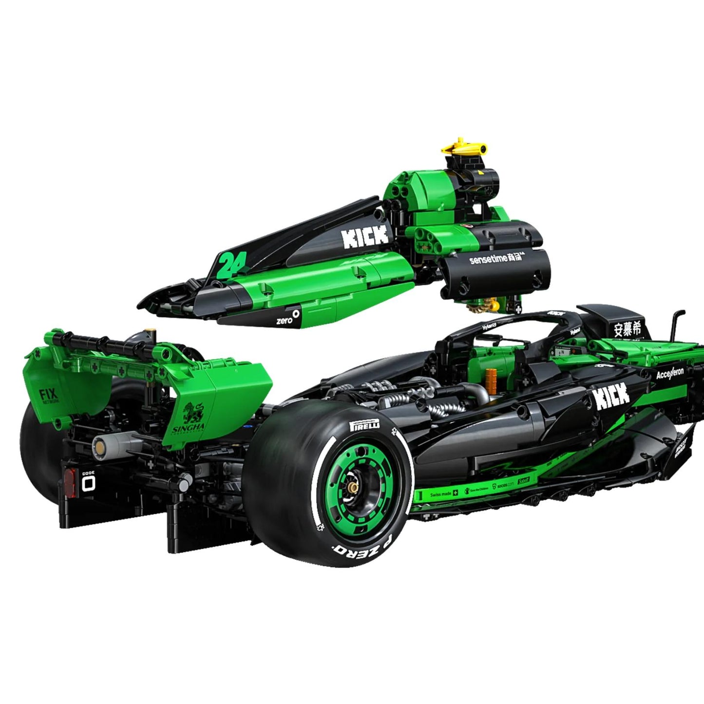 CaDA® KlCK Sauber F1 Team C44 2024 1/8 (2553 Teile)