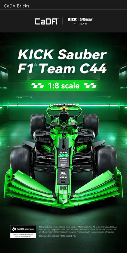 CaDA® KlCK Sauber F1 Team C44 2024 1/8 (2553 Teile)