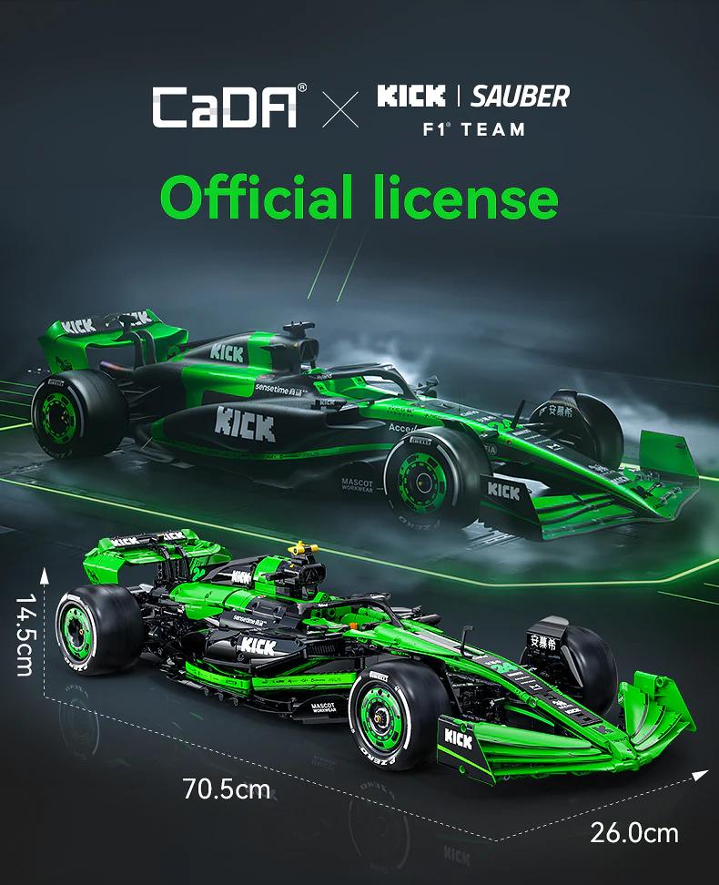 CaDA® KlCK Sauber F1 Team C44 2024 1/8 (2553 Teile)