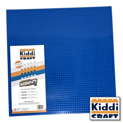 Kiddicraft® Baseplate 50 x 50 Noppen (40 x 40cm) Blau