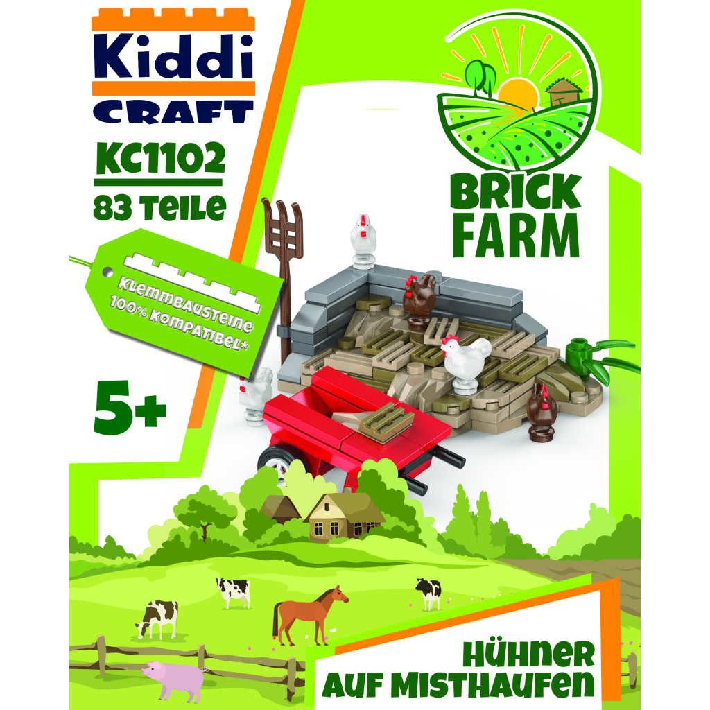 Kiddicraft® KC1102 Misthaufen mit Hühnern