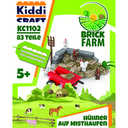 Kiddicraft® KC1102 Misthaufen mit Hühnern