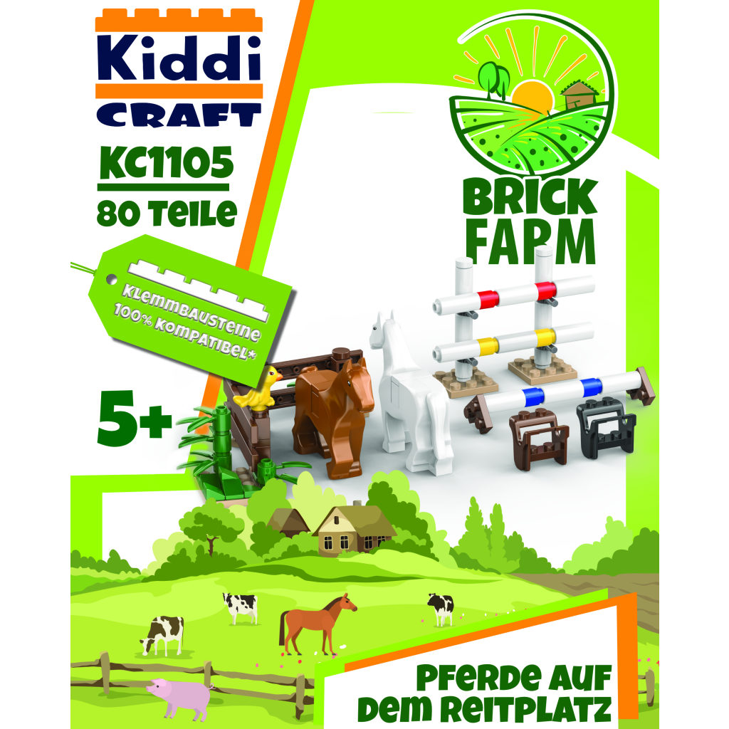 Kiddicraft® KC1105 Pferde auf dem Reitplatz