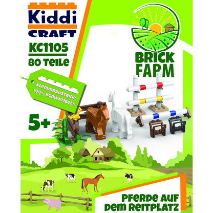 Kiddicraft® KC1105 Pferde auf dem Reitplatz