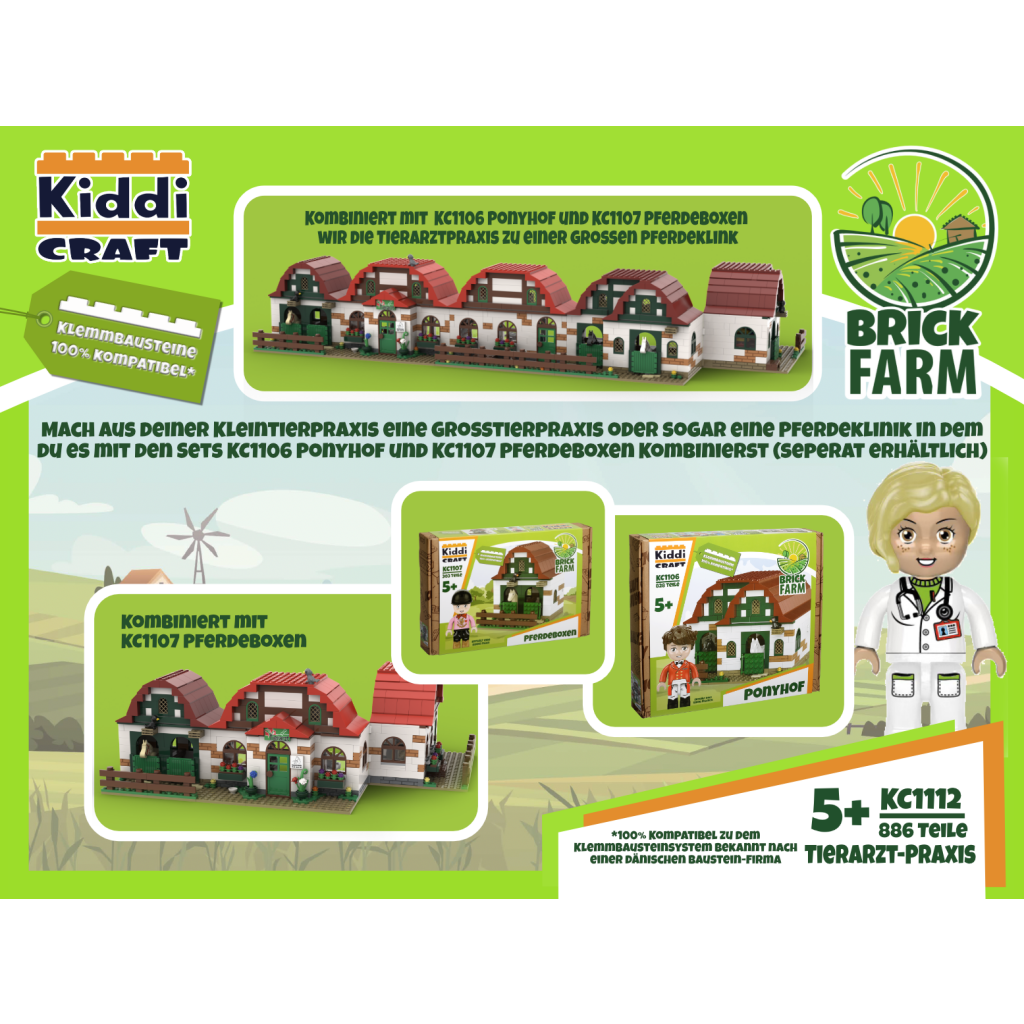 Kiddicraft® KC1107 Ponyhof-Erweiterung - Außenboxen