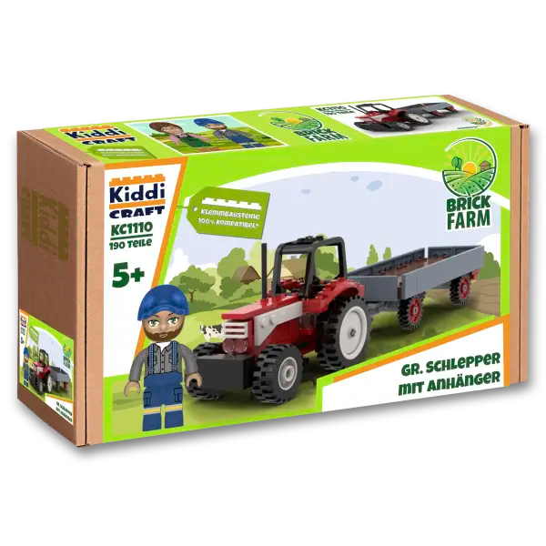 Kiddicraft® KC1110 Großer Schlepper mit Anhänger