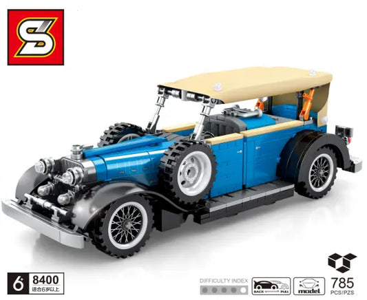 Sembo® 8400 Blauer Oldtimer mit Pull Back-Funktion
